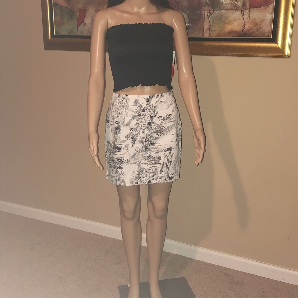 White and black skirt